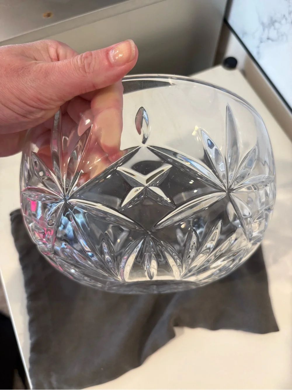 Tiffany & Co. Clear Cut Crystal Serving Bowl